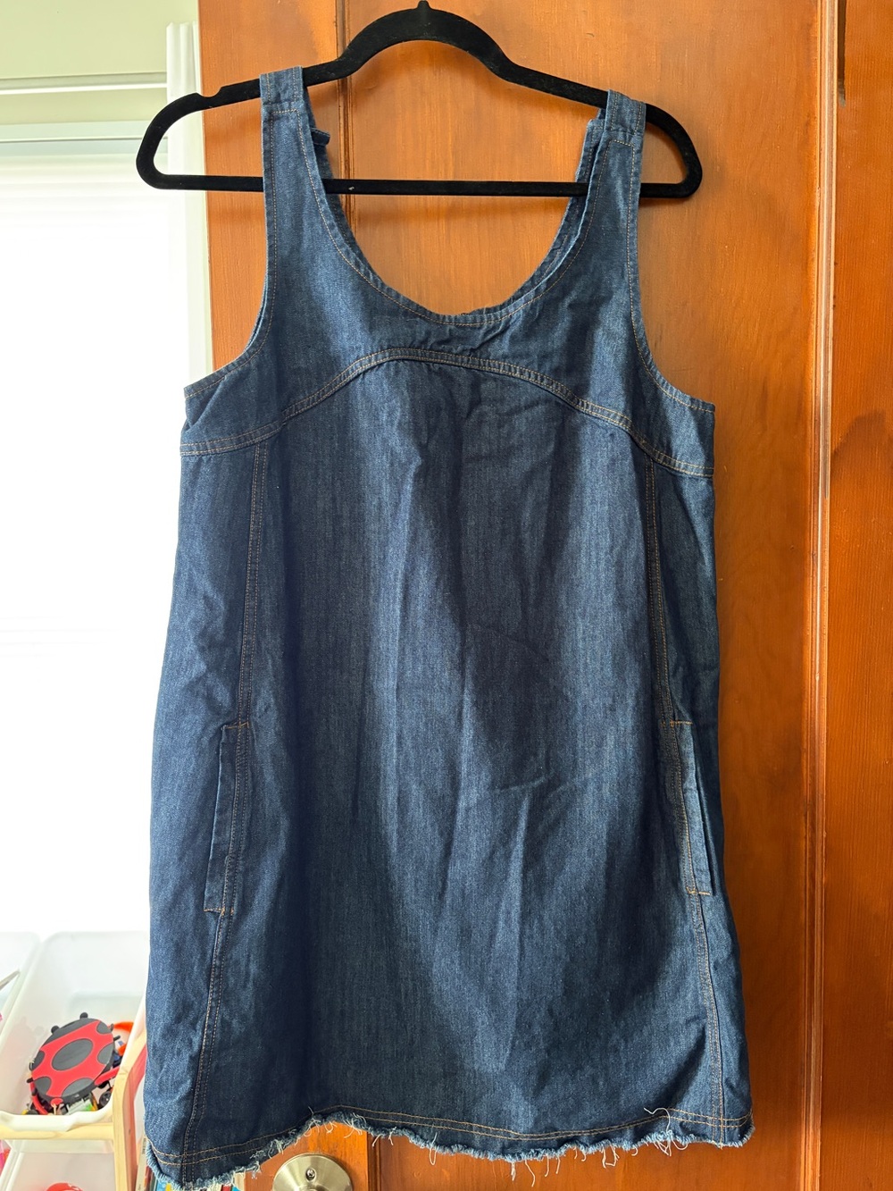 Natural Life Denim Sleeveless Shift Dress - Blue